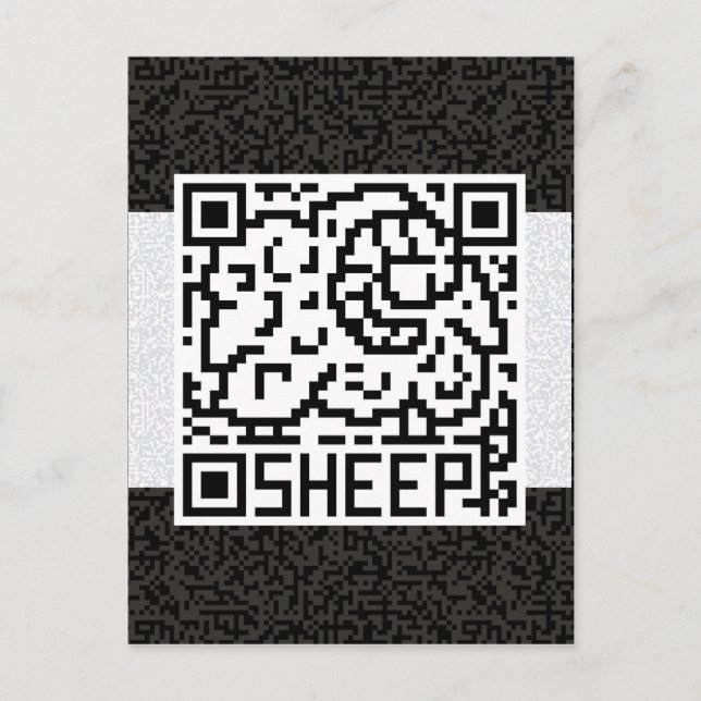 Carte Postale Code de QR les moutons (Devant)