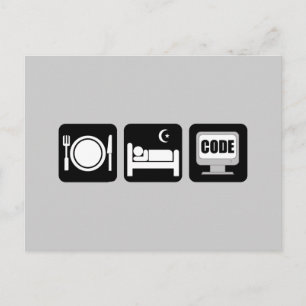 Carte Postale code de sommeil