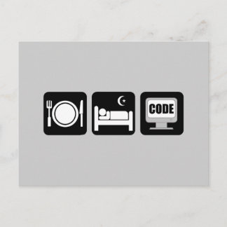 Carte Postale code de sommeil