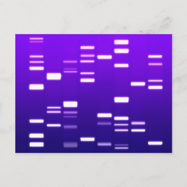 Carte Postale Code génétique ADN violet (Devant)