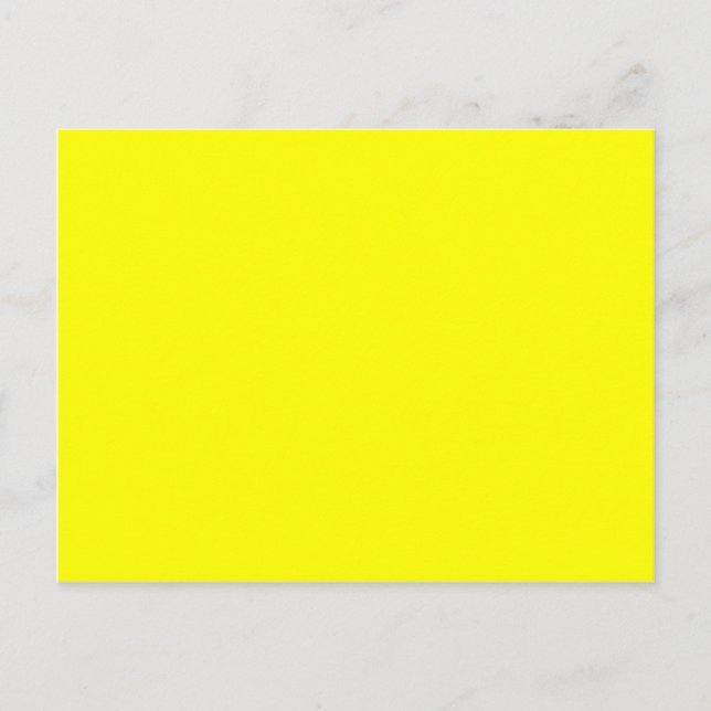 Carte Postale Code hexadécimal jaune néon FFFF01 (Devant)