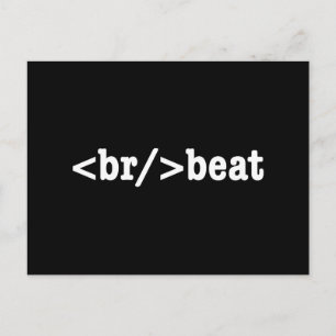 Carte Postale code HTML breakbeat