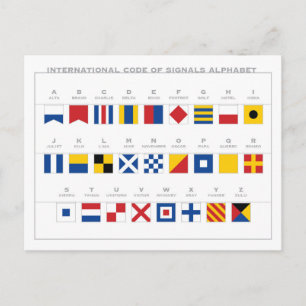 Carte Postale Code international des signaux Alphabet