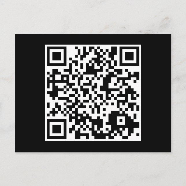 Carte Postale code personnalisable de QR (Devant)