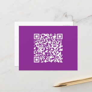 Carte Postale Code QR instantané avec votre URL de site Web   Po