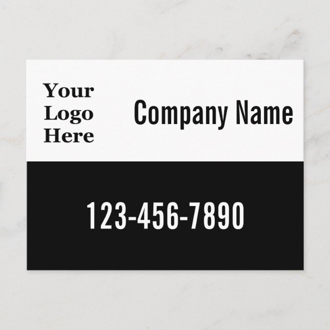 Carte Postale Code QR Modèle et votre logo ici (Devant)