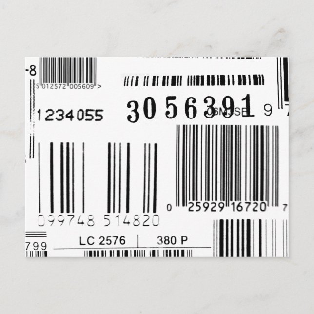 Carte Postale Codes barres (Devant)