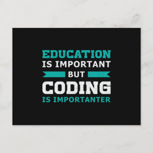 Carte Postale Codeur médical le codage est plus important cadeau