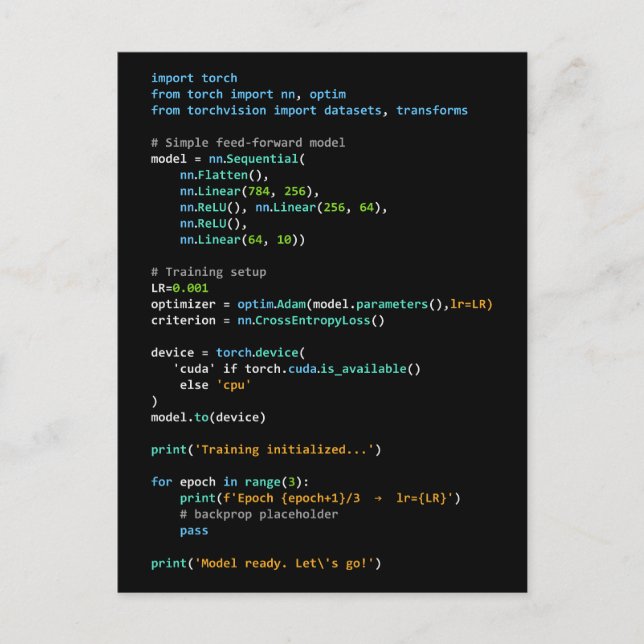 Carte Postale Coding Humor - Developer Logic and Tech Life (Devant)