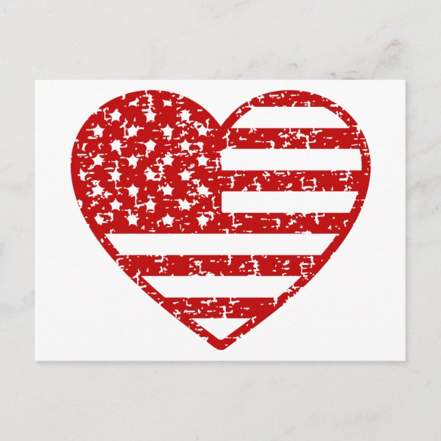 Carte Postale Coeur américain en détresse (Devant)