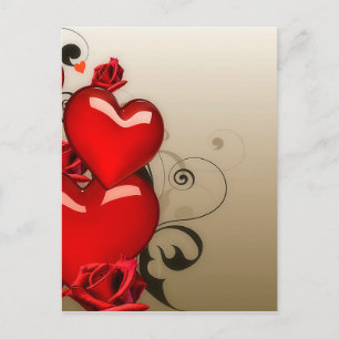 Carte Postale coeur amour personnalisation personnalisation Anni