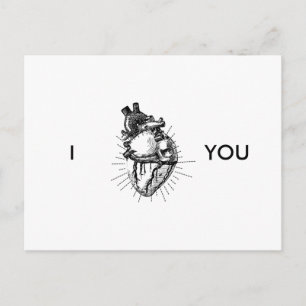 Carte postale Coeur Anatomiquement Correcte drôle