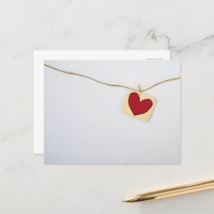 Carte postale Coeur artisanale