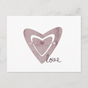 Carte Postale Coeur avec flèche