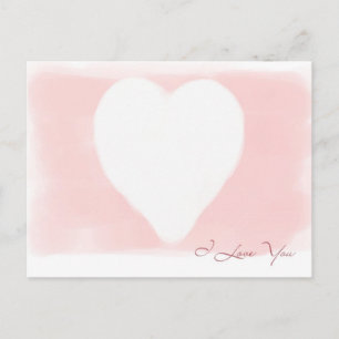 Carte Postale Coeur blanc