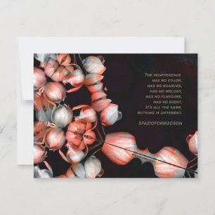 Carte Postale "Coeur blanc en noir du soleil" & Indifférence