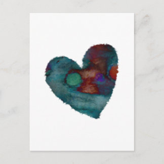 Carte postale Coeur bleu flou