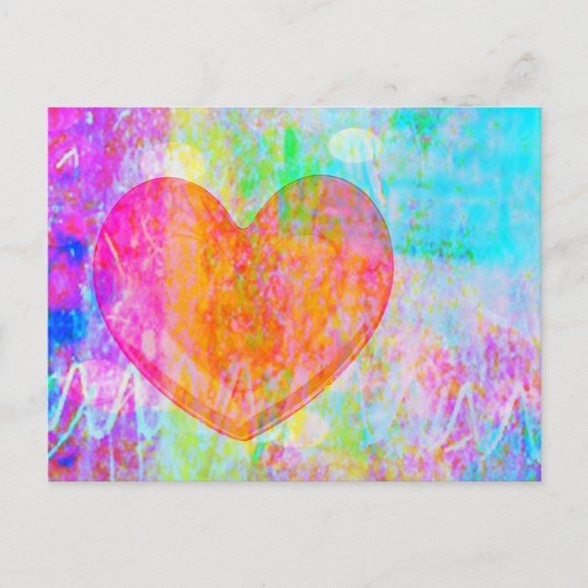 Carte Postale Coeur Boho (Devant)