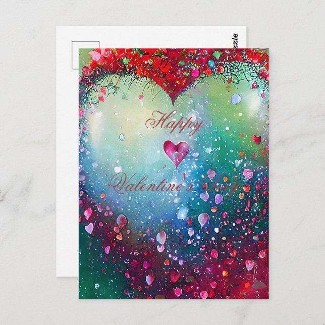 Carte Postale Coeur brisé valentine (Devant / Derrière)