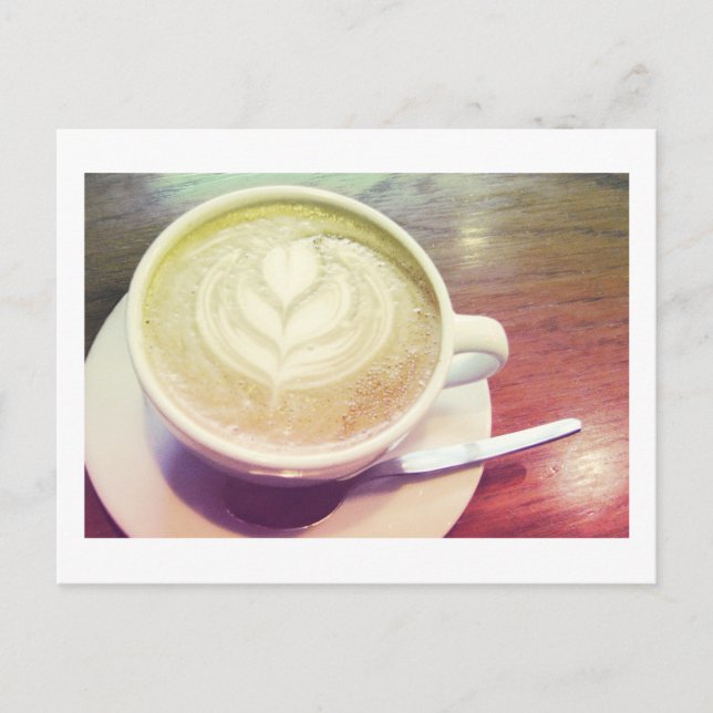 Carte Postale coeur cappuccino (Devant)