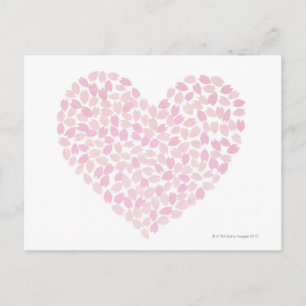 Carte Postale Coeur cerise en fleurs