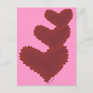 Carte Postale Cœur chaotique bord déchiqueté mauvais romantisme 