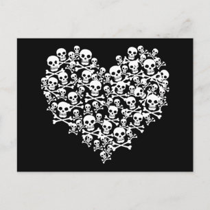 Carte Postale Coeur crâne