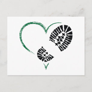 Carte Postale coeur d'amorce