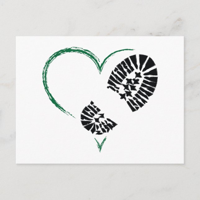 Carte Postale coeur d'amorce (Devant)