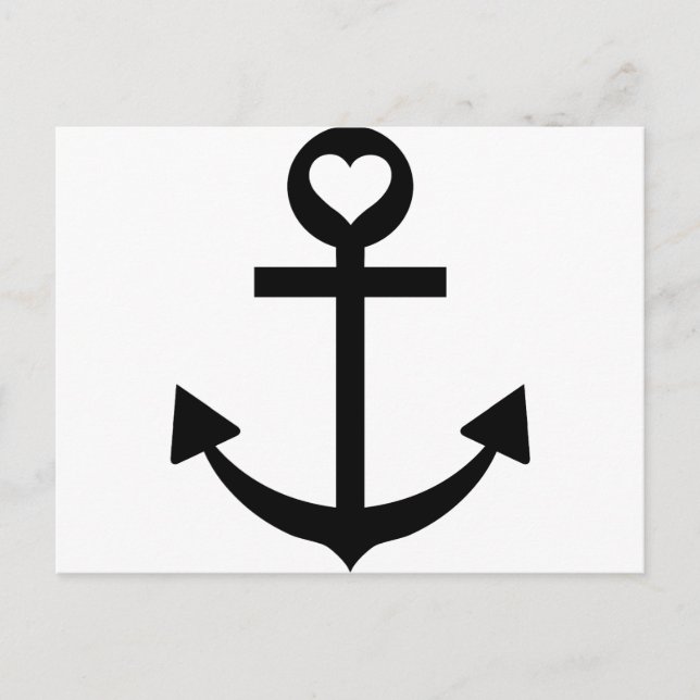 Carte Postale coeur d'ancrage du capitaine (Devant)