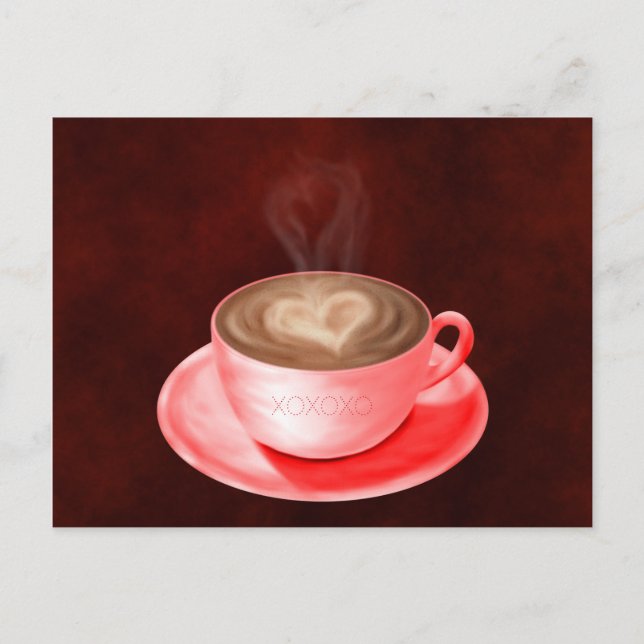 Carte Postale Coeur d'art Valentine Cappuccino (Devant)