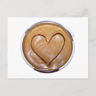 Carte Postale Coeur de beurre d'arachide