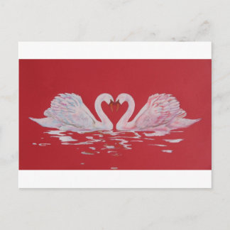 Carte Postale Coeur de cygne