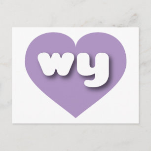 Carte Postale Coeur de lavande du Wyoming - J'aime pourquoi