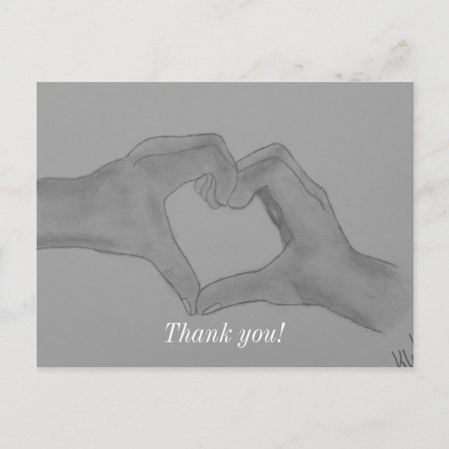 Carte Postale Cœur de mains (Devant)