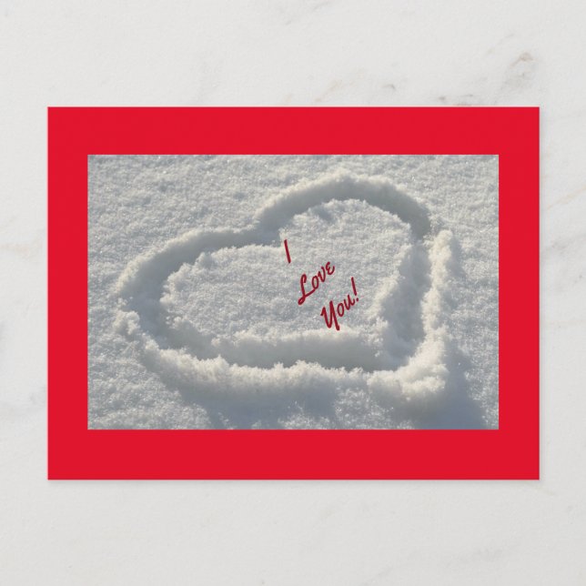Carte Postale Coeur de neige (Devant)