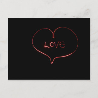 Carte Postale Coeur de peinture légère