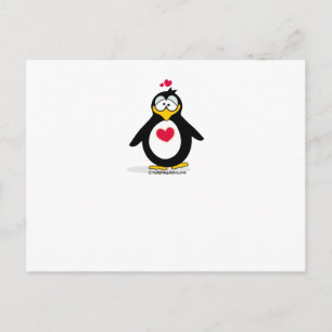 Carte Postale Coeur de pingouin