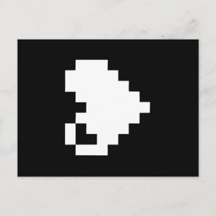 Carte Postale Coeur de pixel 8 bits
