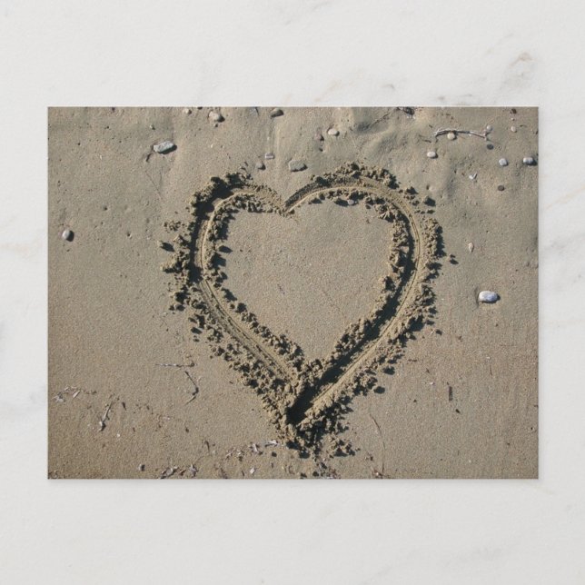 Carte Postale Coeur de sable (Devant)