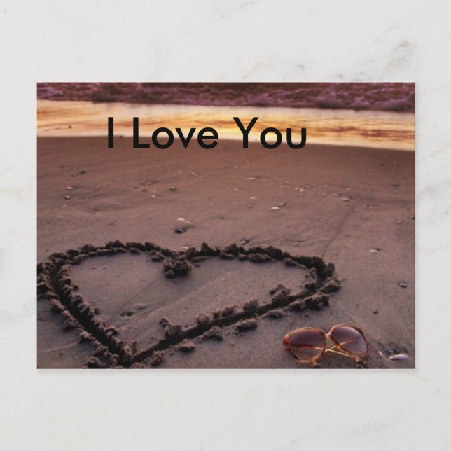 Carte Postale Coeur de sable (Devant)