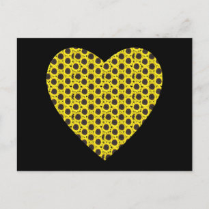 Carte Postale Coeur de tournesol