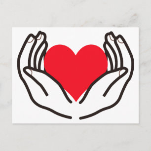 Carte Postale Coeur des mains