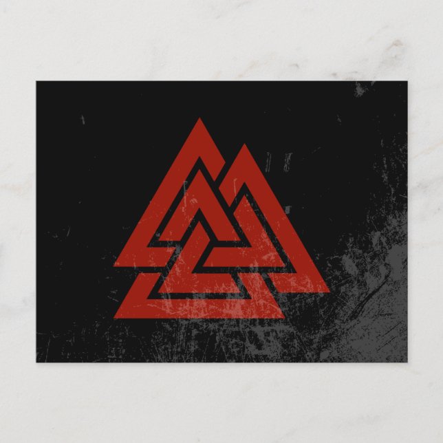 Carte Postale Coeur d'Hrungnir (grunge rouge et noir) (Devant)