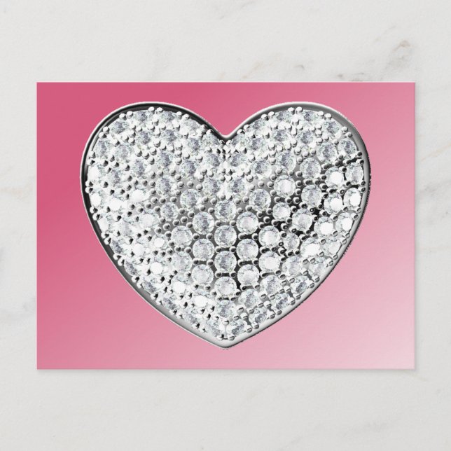 Carte Postale Coeur diamant (Devant)