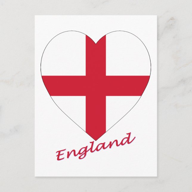 Carte Postale Coeur du drapeau anglais (Devant)