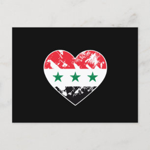 Carte Postale Coeur du drapeau de l'Irak