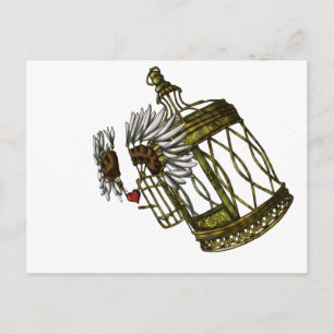Carte Postale Coeur en cage