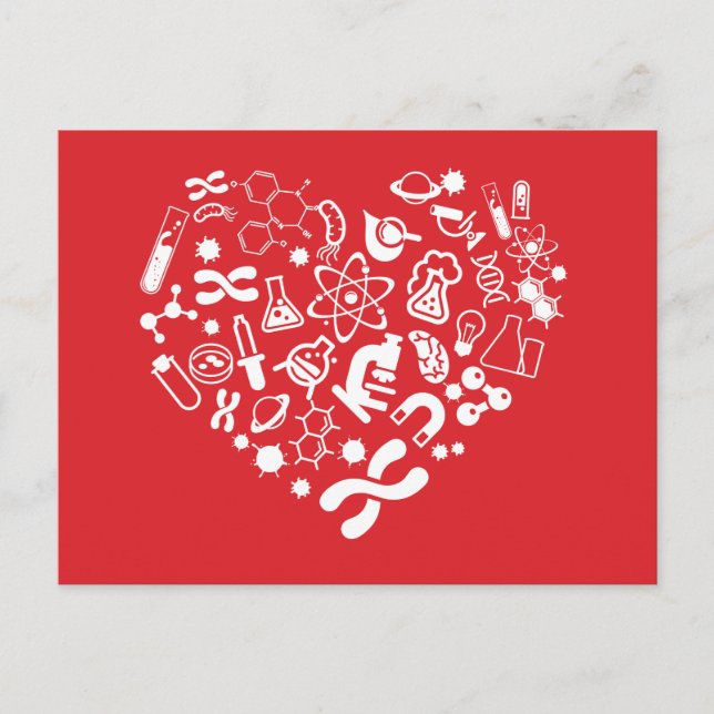 Carte Postale Coeur Espace Et Science (Devant)