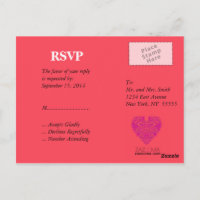 Coeur HeartyParty framboise et magenta Damask